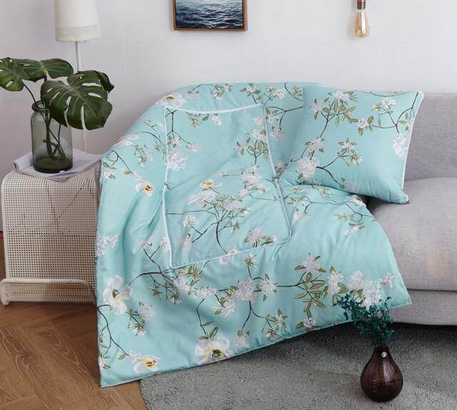 Colorful Cartoon Pillow Blanket 2-in-1 Travel Blanket