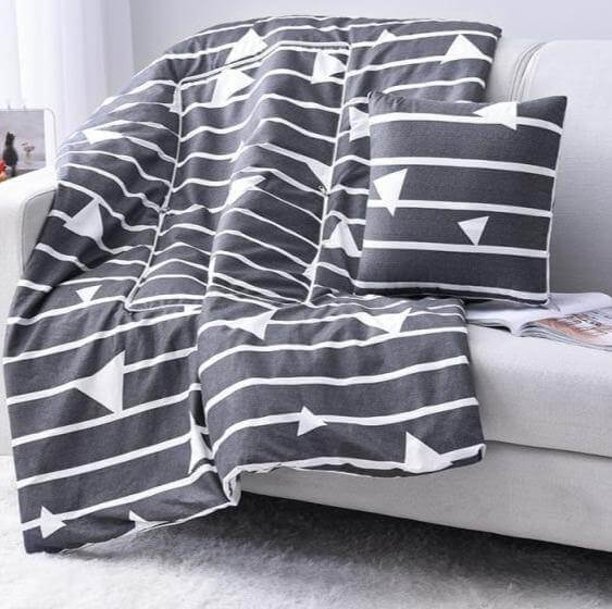 Colorful Cartoon Pillow Blanket 2-in-1 Travel Blanket