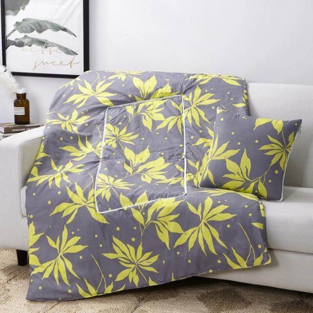 Colorful Cartoon Pillow Blanket 2-in-1 Travel Blanket