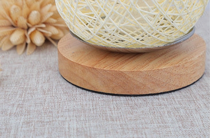 Handcrafted Rattan Wood Table Lamp with Up & Down Shade