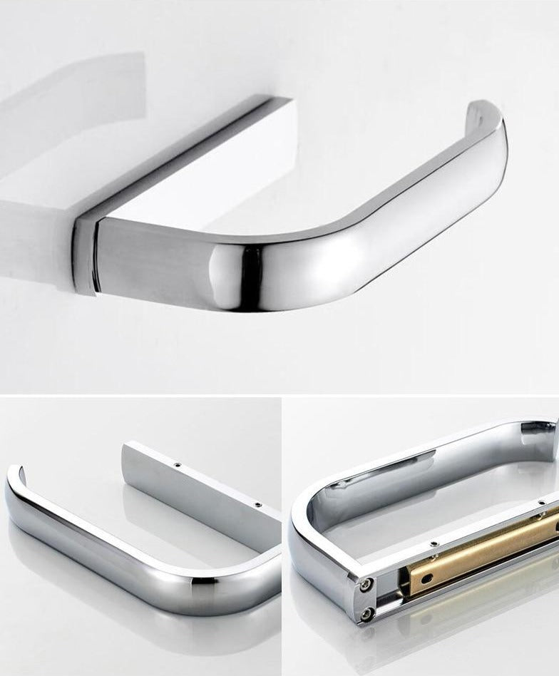 Stainless Steel Bathroom Hardware Set - Timeless Contemporary Design