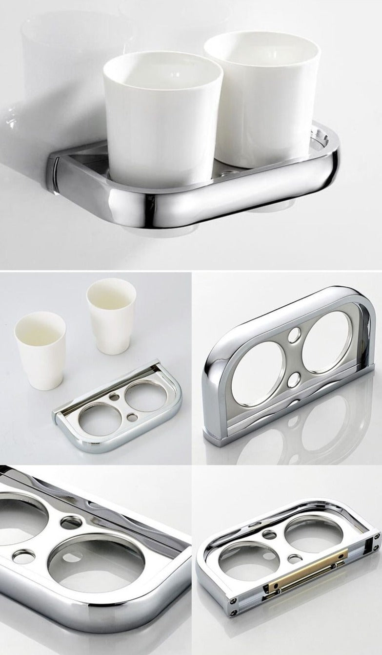 Stainless Steel Bathroom Hardware Set - Timeless Contemporary Design
