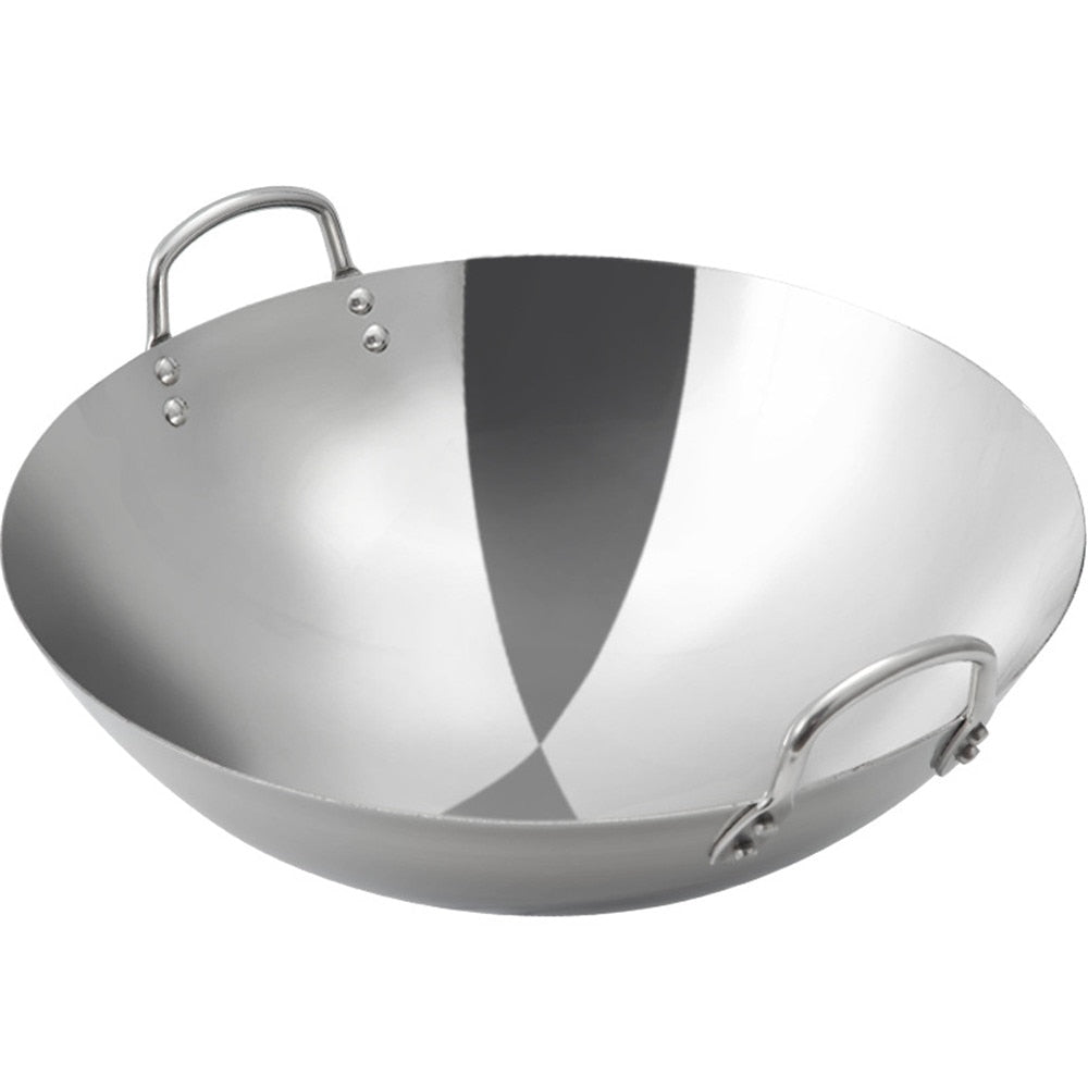 Stainless Steel Wok - Eco-Friendly Cooking Tool in 4 Sizes