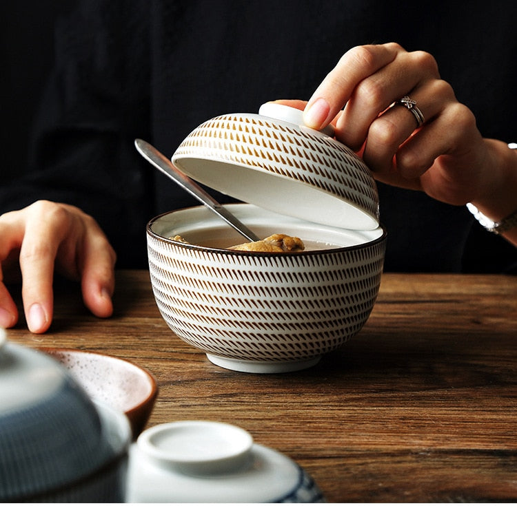 Japanese Porcelain Miso Bowl - Eco-Friendly, 4 Colors, 2 Sizes
