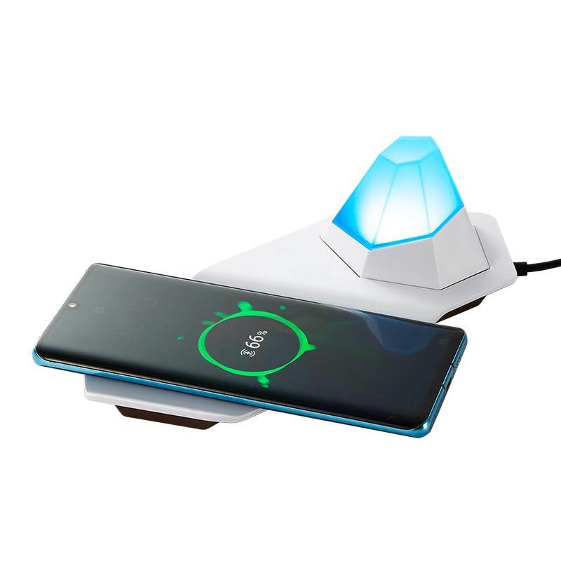 2-in-1 Wireless Charging LED Night Light with RGB Colors
