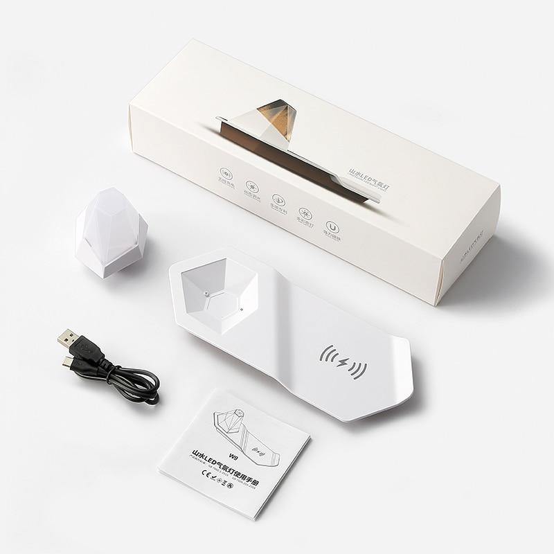 2-in-1 Wireless Charging LED Night Light with RGB Colors
