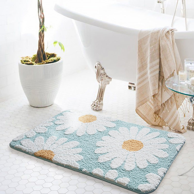 Daisy Bloom Non-Slip Bath Mat