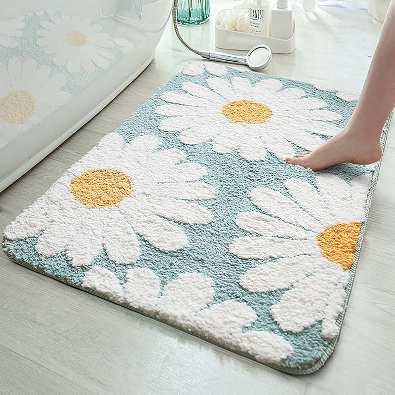 Daisy Bloom Non-Slip Bath Mat
