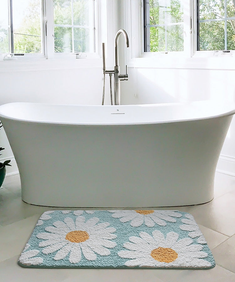 Daisy Bloom Non-Slip Bath Mat