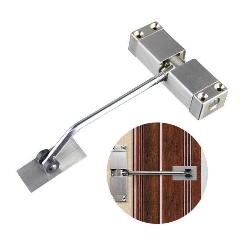 Adjustable Stainless Steel Automatic Door Closer for Up to 30 kg