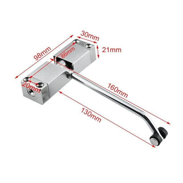 Adjustable Stainless Steel Automatic Door Closer for Up to 30 kg