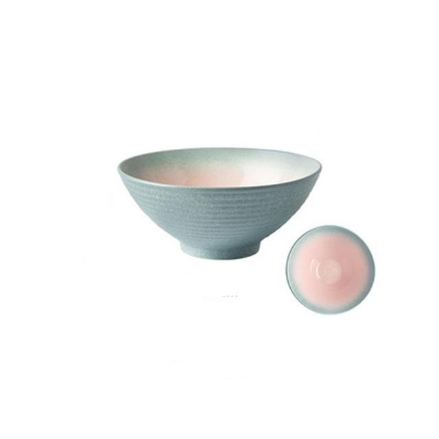 Japanese Ceramic Ramen Bowl - Eco-Friendly, 1200 mL Capacity, 6 Colors