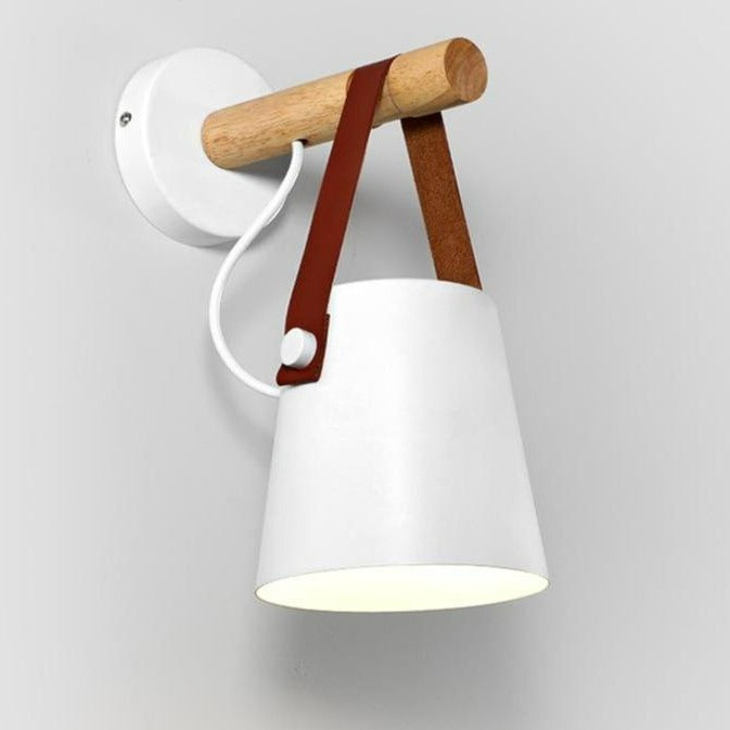 Nordic Wood and Iron Wall Lamp