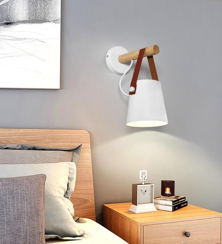 Nordic Wood and Iron Wall Lamp