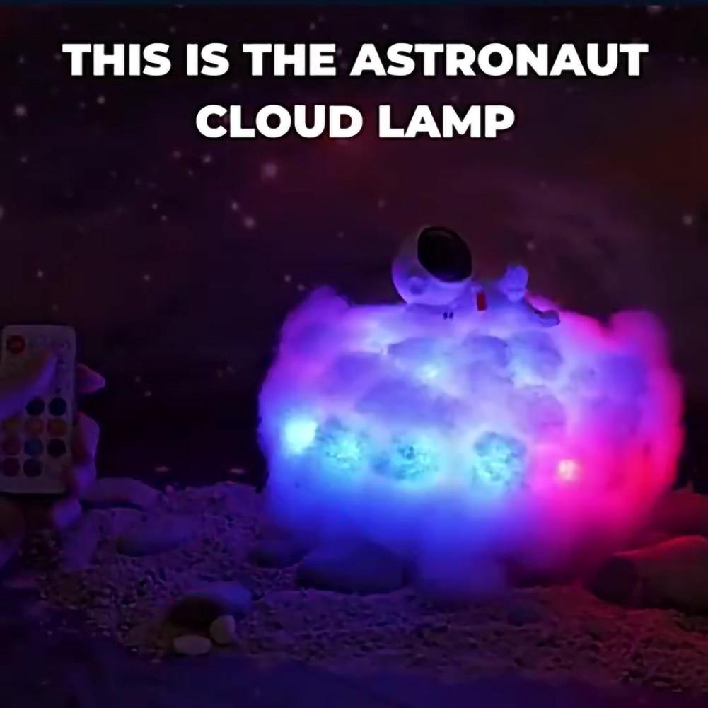 Colorful Astronaut Cloud Night Light with Remote Control