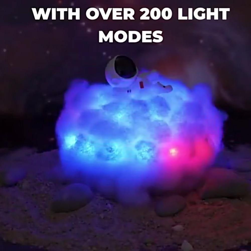 Colorful Astronaut Cloud Night Light with Remote Control