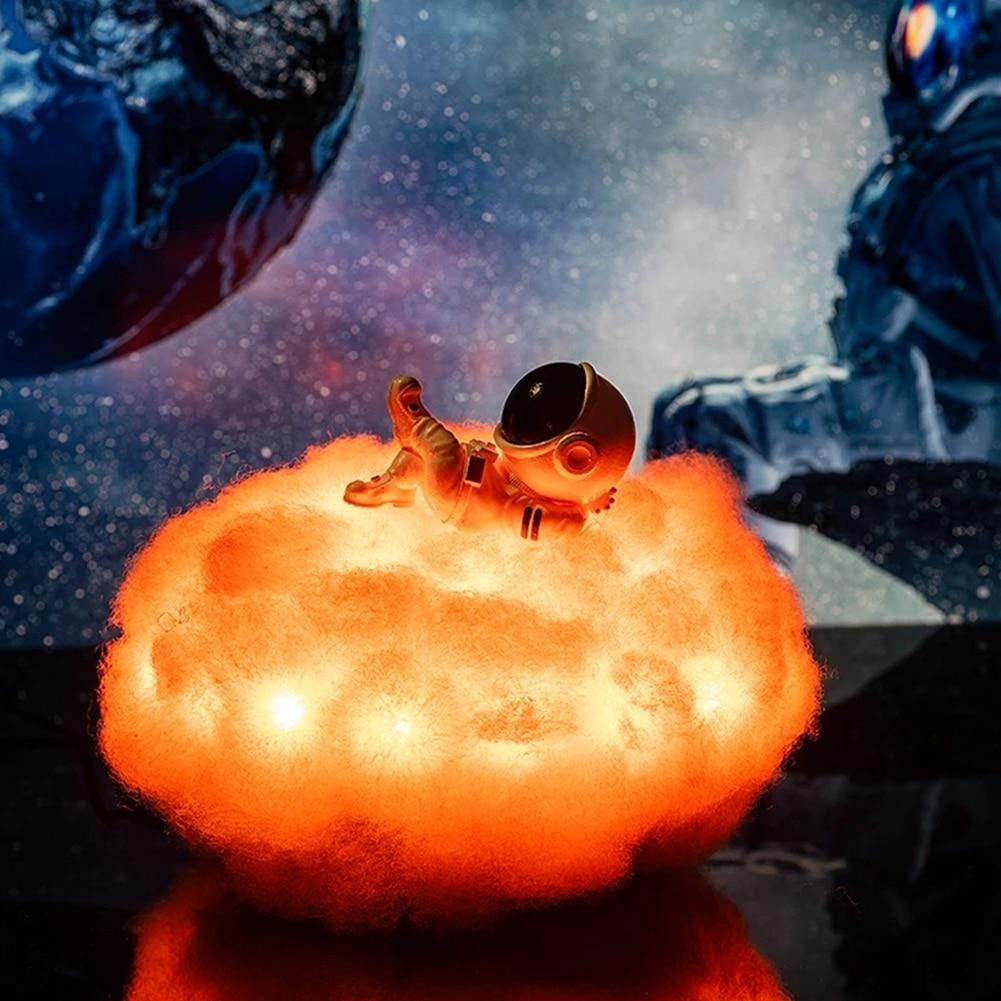 Colorful Astronaut Cloud Night Light with Remote Control