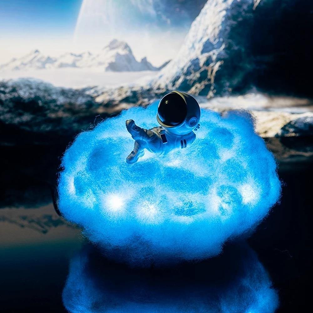 Colorful Astronaut Cloud Night Light with Remote Control