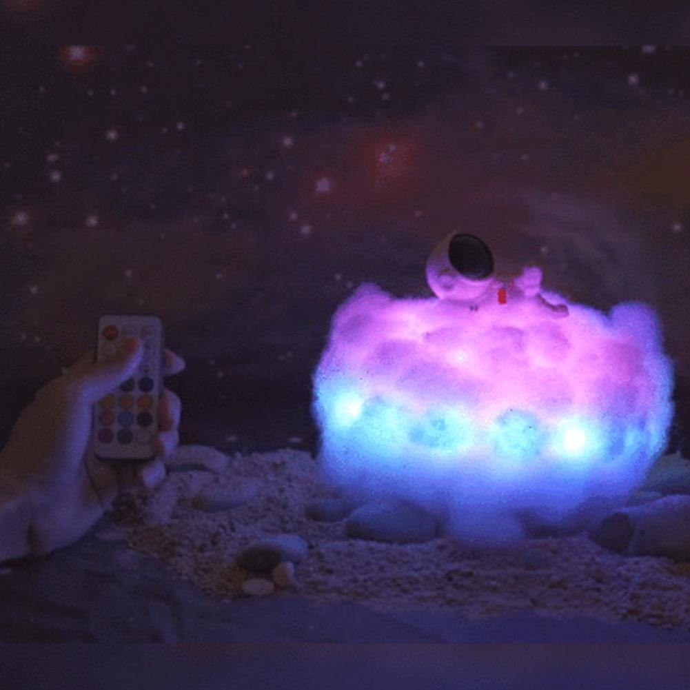 Colorful Astronaut Cloud Night Light with Remote Control