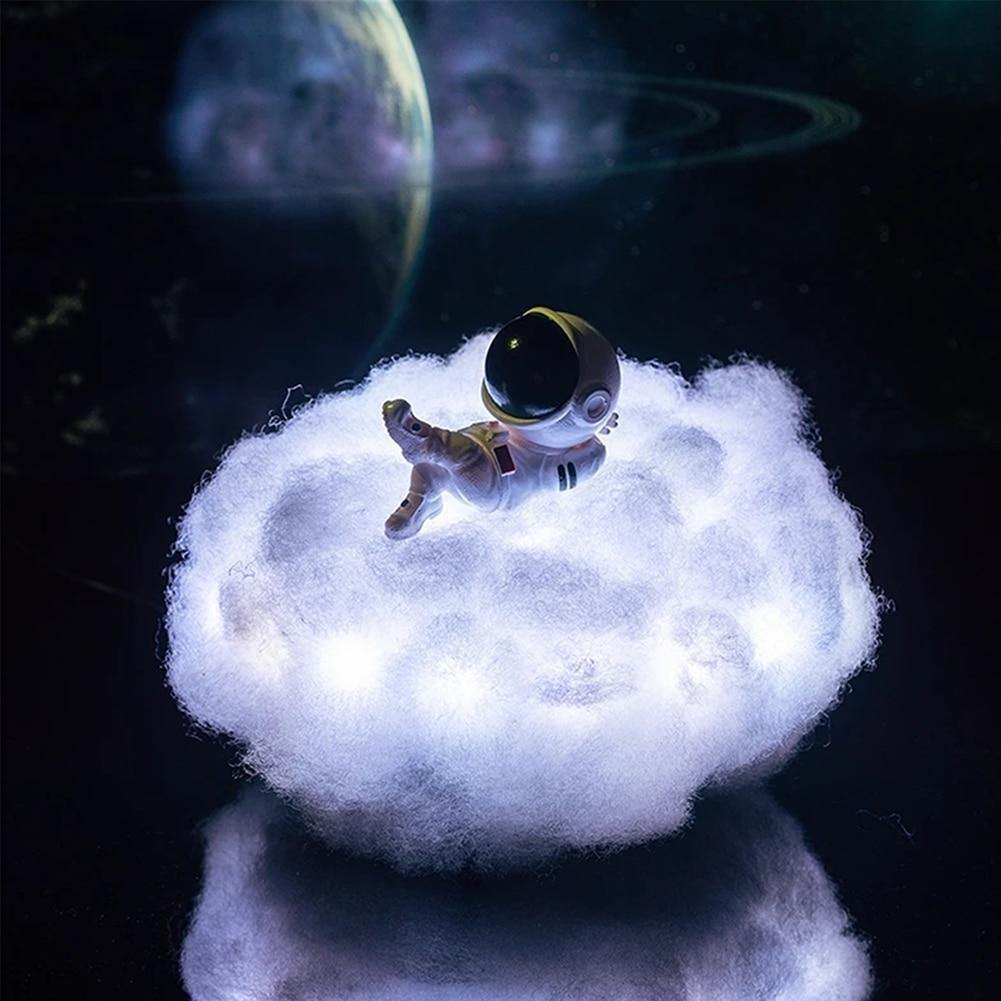 Colorful Astronaut Cloud Night Light with Remote Control