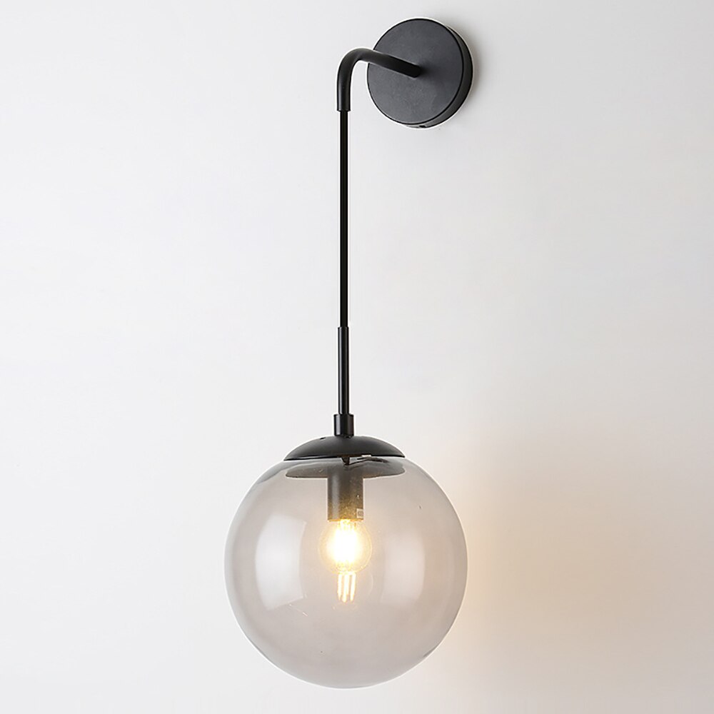 Stella Contemporary Hanging Wall Light - Brass and Glass