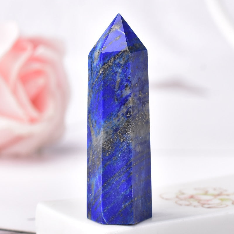 Lapis Lazuli Crystal Healing Wand for Wisdom and Protection