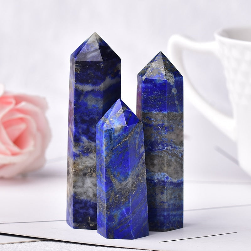 Lapis Lazuli Crystal Healing Wand for Wisdom and Protection