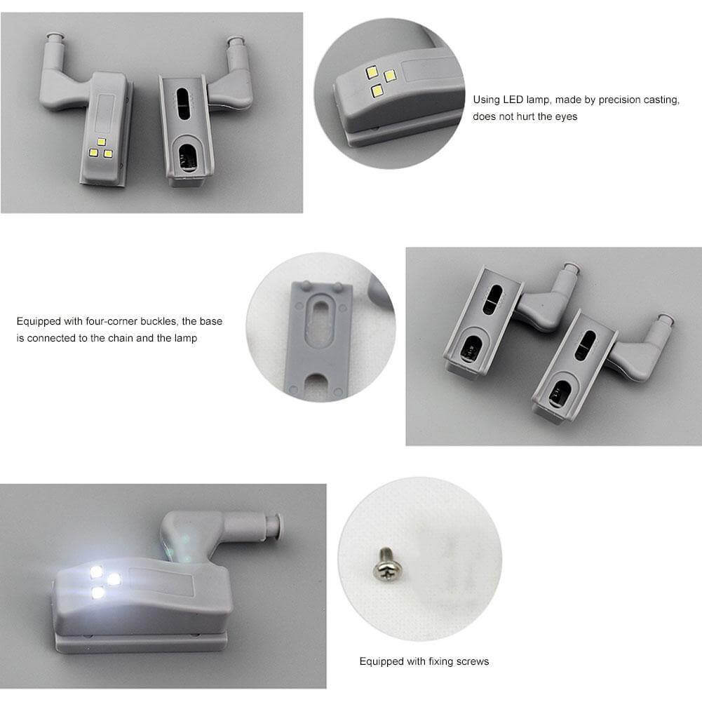 Automatic Kitchen Cabinet Night Light with Hinge Sensor