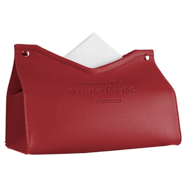 Faux Leather Tissue Box Dispenser in Multiple Colors