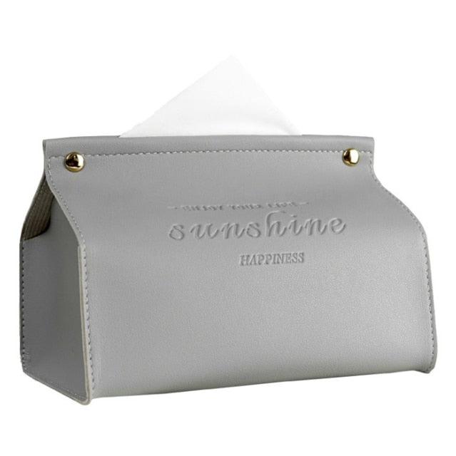 Faux Leather Tissue Box Dispenser in Multiple Colors