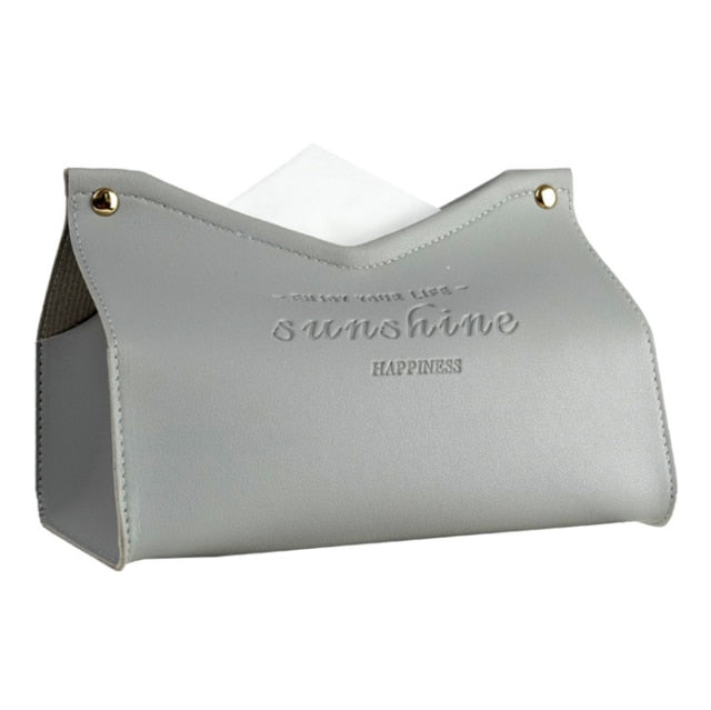 Faux Leather Tissue Box Dispenser in Multiple Colors