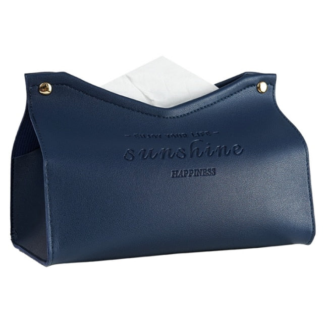 Faux Leather Tissue Box Dispenser in Multiple Colors
