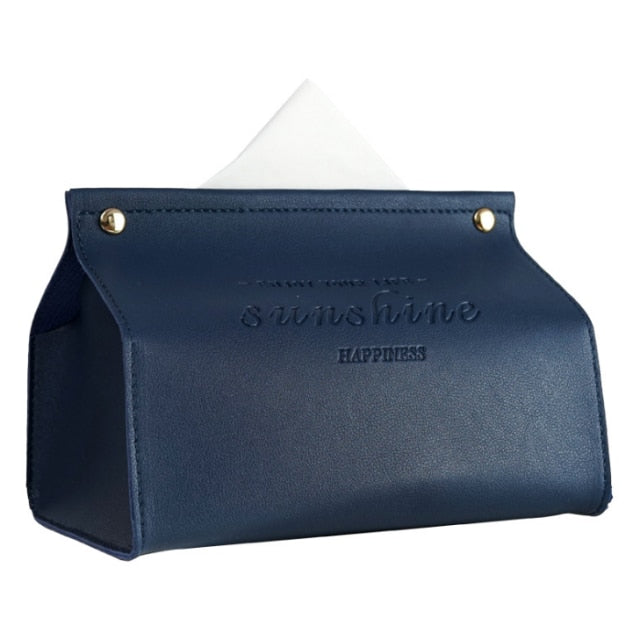 Faux Leather Tissue Box Dispenser in Multiple Colors