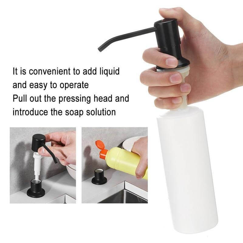 Stainless Steel Sink-Mounted Soap Dispenser