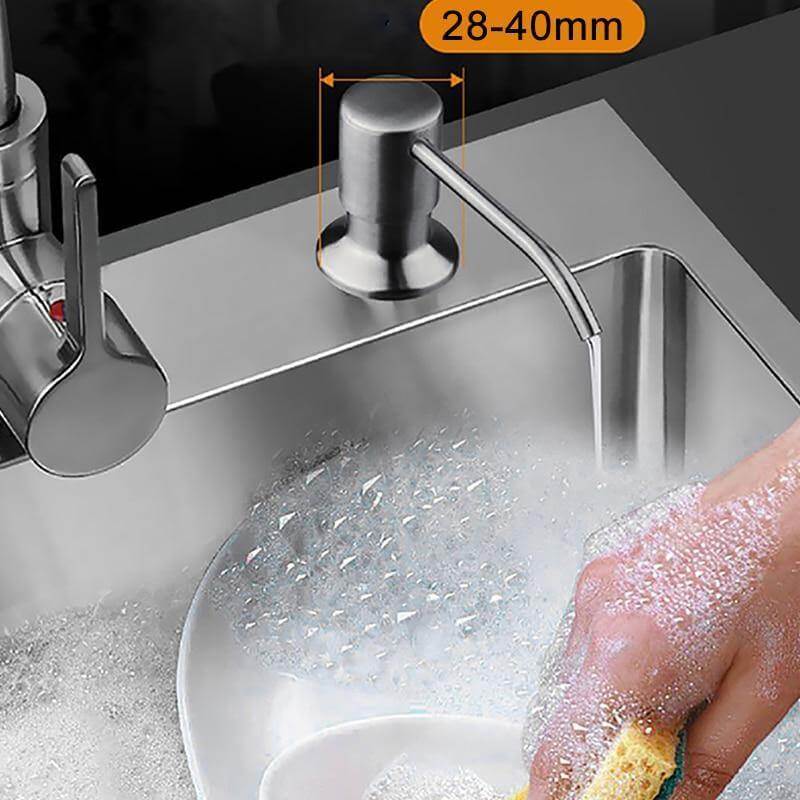 Stainless Steel Sink-Mounted Soap Dispenser