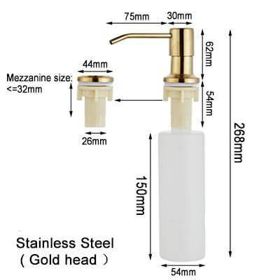 Stainless Steel Sink-Mounted Soap Dispenser
