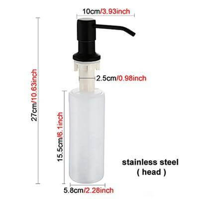 Stainless Steel Sink-Mounted Soap Dispenser