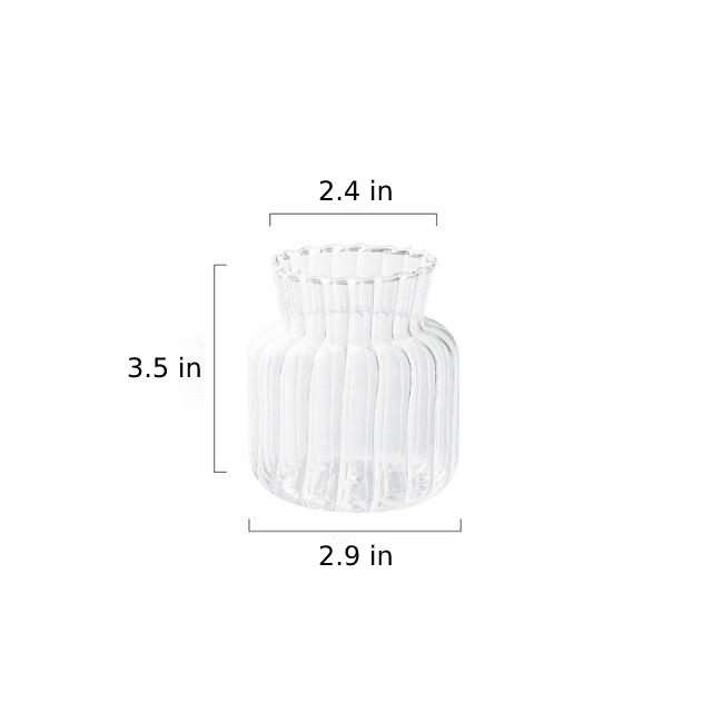 Textured Petal Glass Vase - Elegant Home Decor Accent