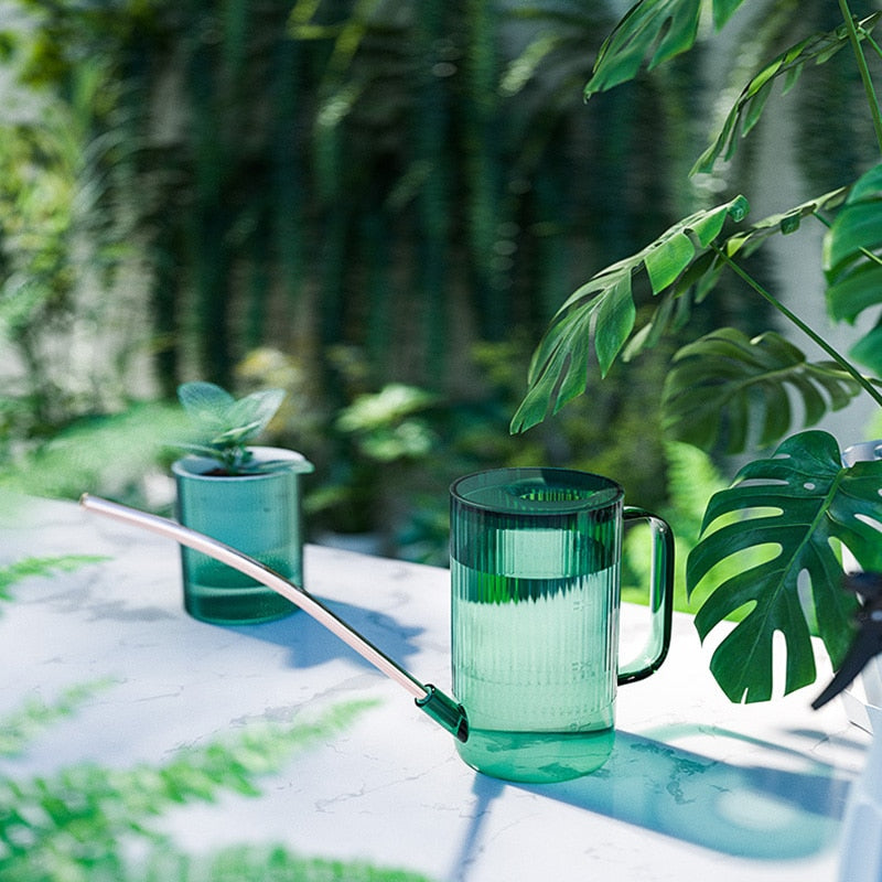 Jungle Watering Can with Long Spout and Ergonomic Handle