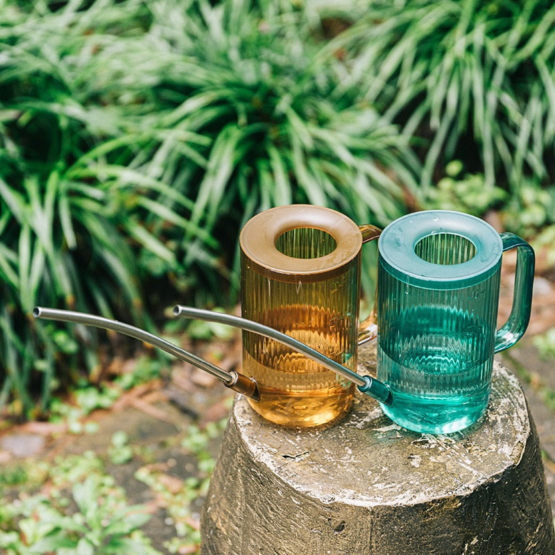 Jungle Watering Can with Long Spout and Ergonomic Handle