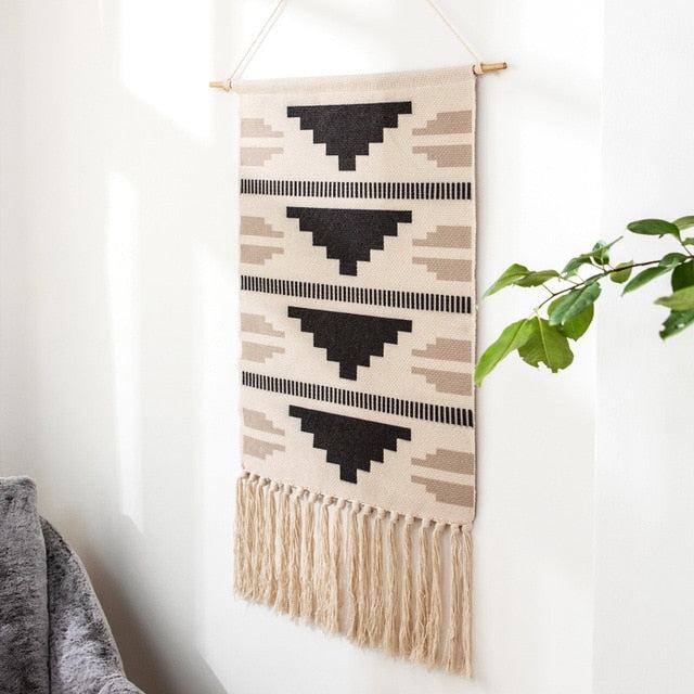 Geometric Macrame Tassel Wall Tapestry