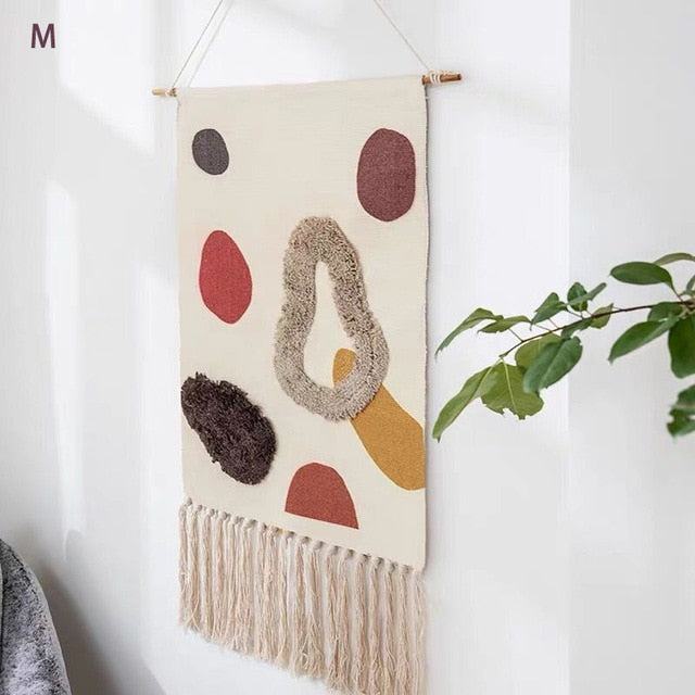 Geometric Macrame Tassel Wall Tapestry