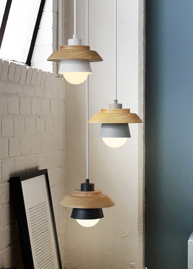 Nordic Wood Pendant Light - Handcrafted Scandinavian Design