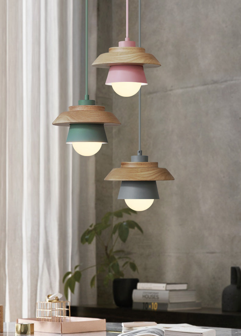 Nordic Wood Pendant Light - Handcrafted Scandinavian Design