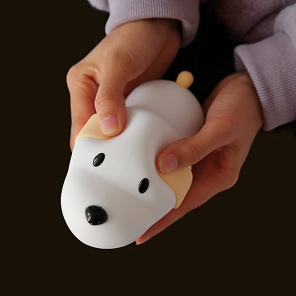Dimmable LED Dog Night Light with Timer and Rechargeable Battery