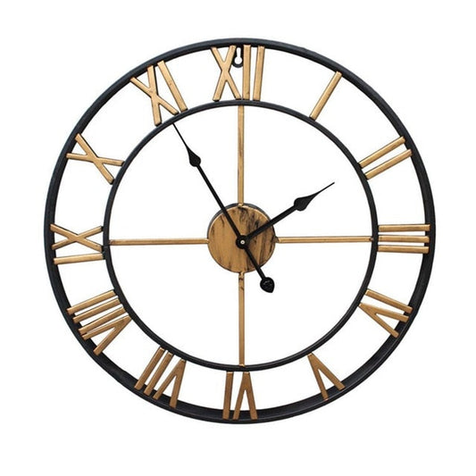 Modern 3D Large Roman Numerals Metal Wall Clock