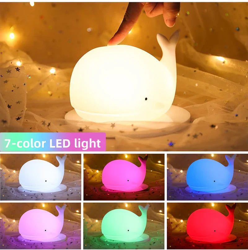 Color Changing Whale Night Light for Kids