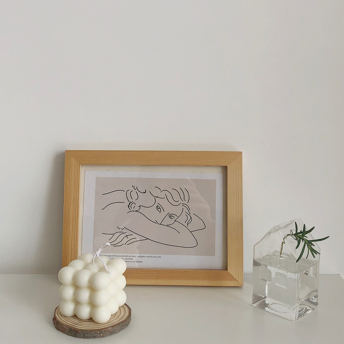 Cube Soy Wax Candle - Natural White Decorative Candle