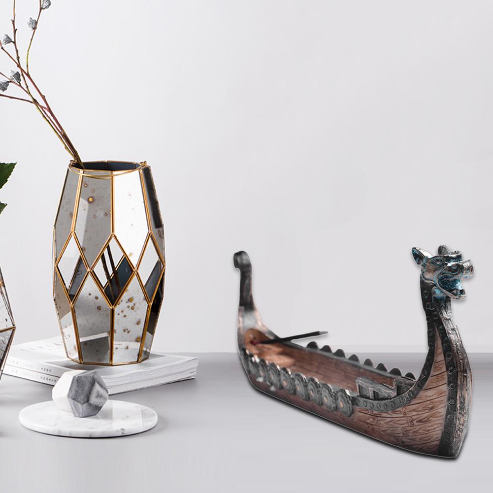 Ceramic Dragon Boat Backflow Incense Holder