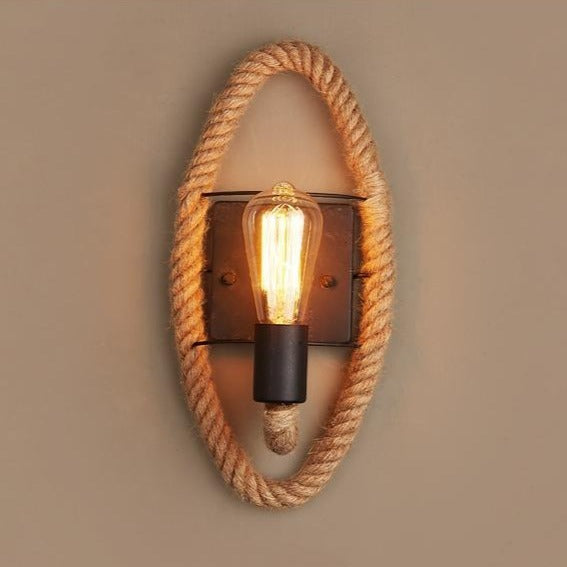 Vintage Rope Wall Light with E27 Base